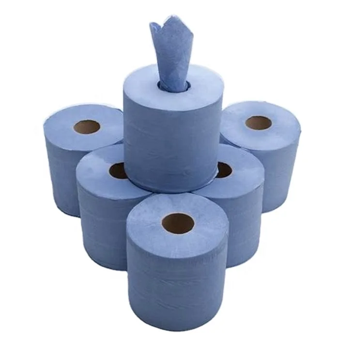 

2021 popular hot sale blue paper towel/Bathroom Blue Paper Hand Towels Roll