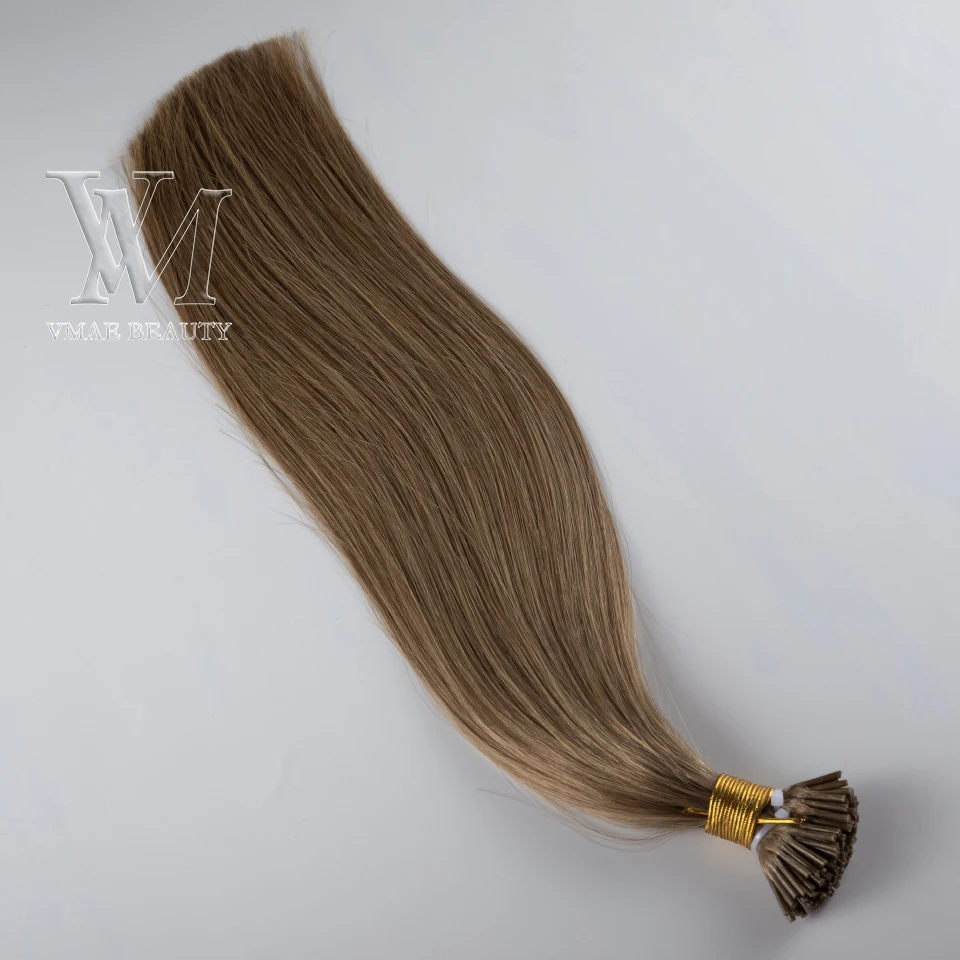 

Wholesale Full Head Natural Ombre Blonde Remy 100% Human Hair Seamless U/I Flat tip Hair Extensions for White Women