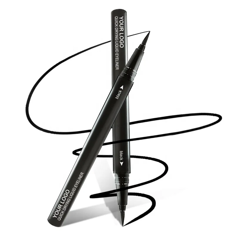 

Latex Free Waterproof Long Lasting 2 in 1 Eyeliner Private Label Lash Adhesive Glue Pen Vendor, Black color / brown / white