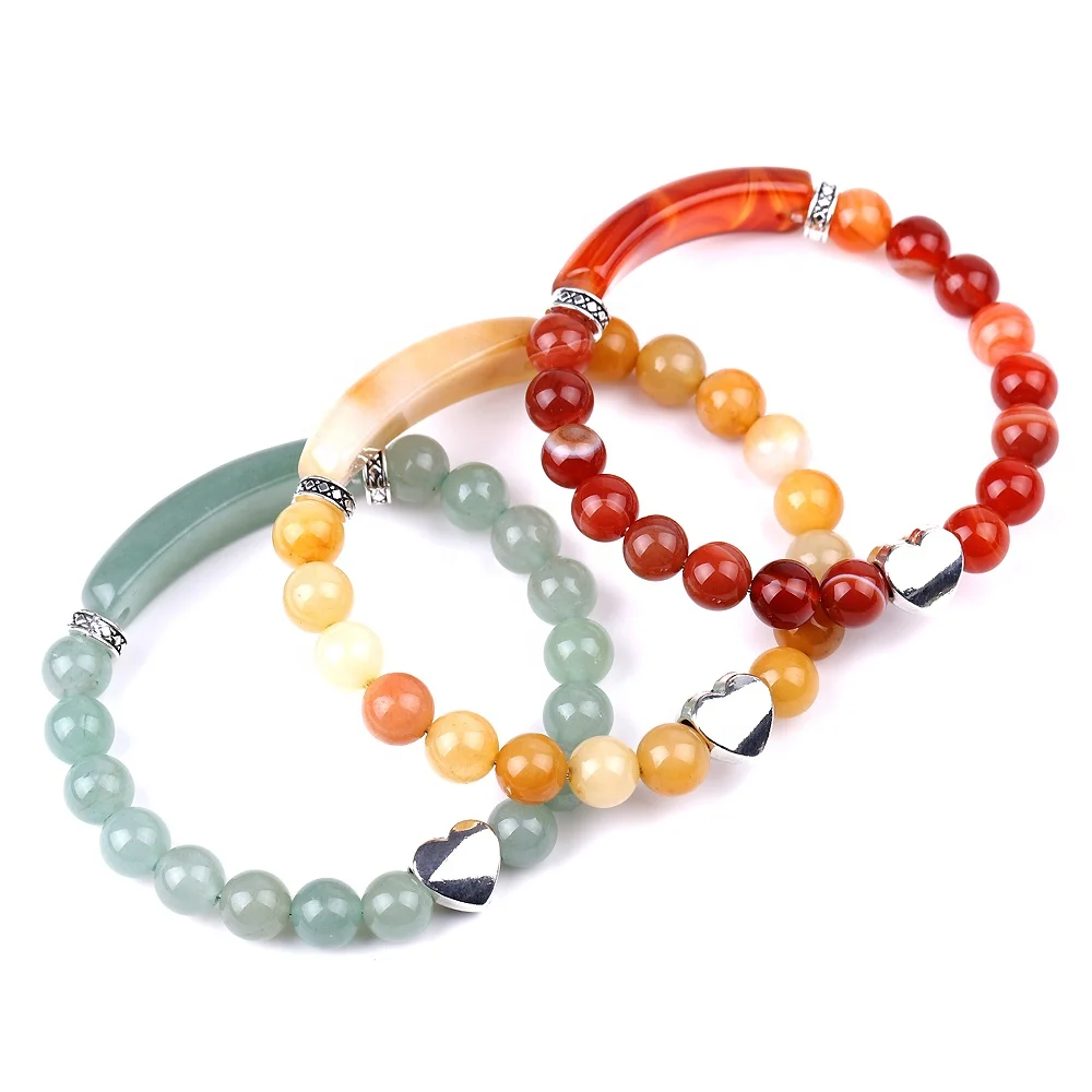 

Fashion Women Jewelry Natural Stone Yellow Aventurine Rose Quartz Bracelets