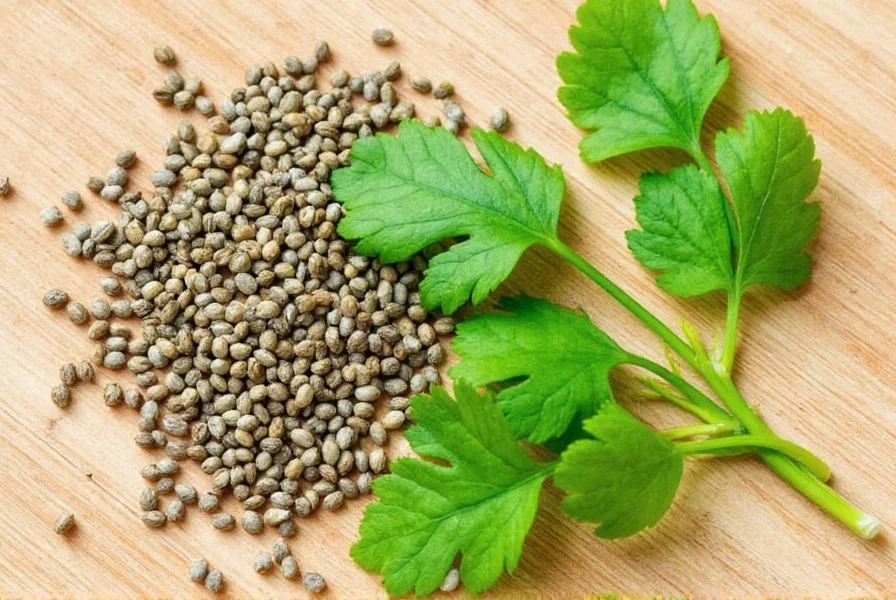 Toasting coriander seeds in a cast iron pan