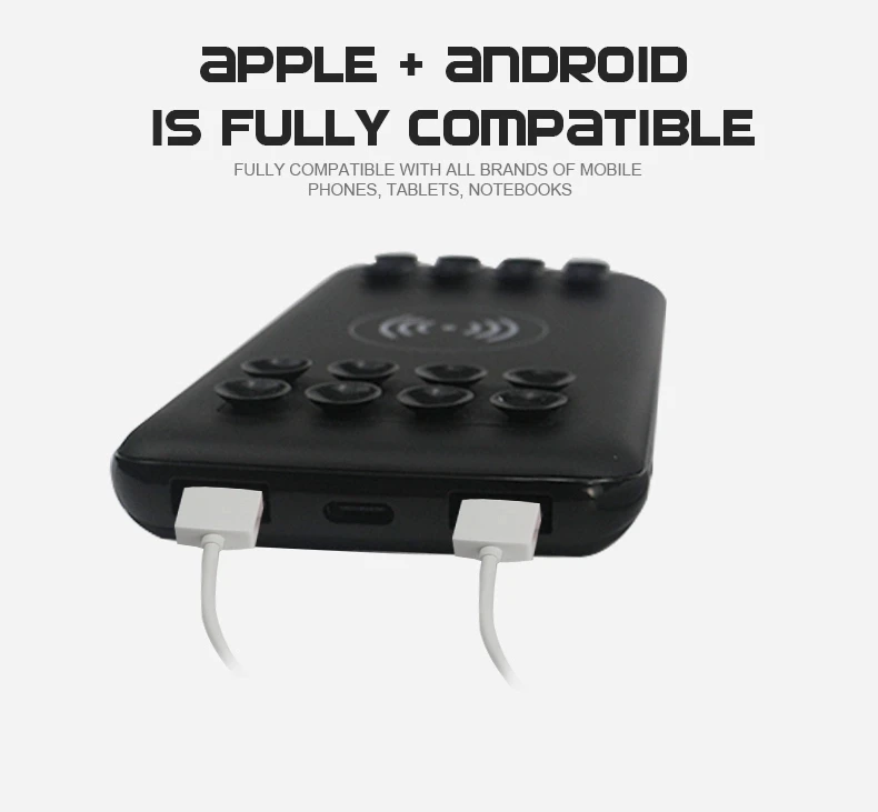 Full capacity with sucker two output 10000mAh wireless charger power bank - ANKUX.COM