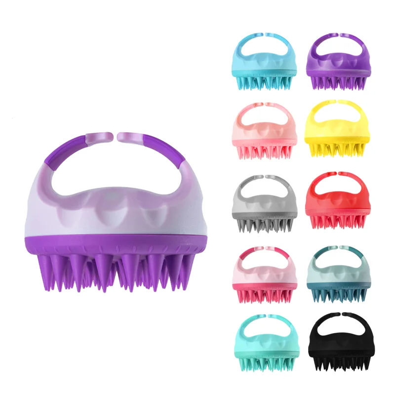 

Customize Silicone Head Messager Shampoo Scalp Massage Brush Hair Washing Comb Body Shower Brush Bath Spa Slimming Message Brush