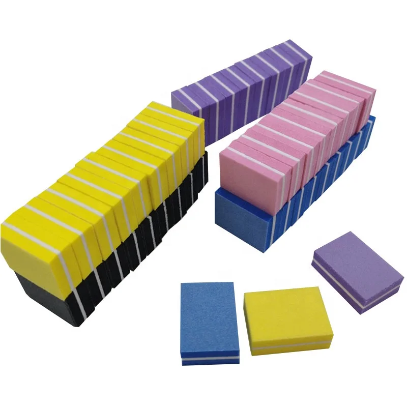 Factory Wholesale OEM Orange Nail File Disposable Mini Nail Buffer Block Buffs