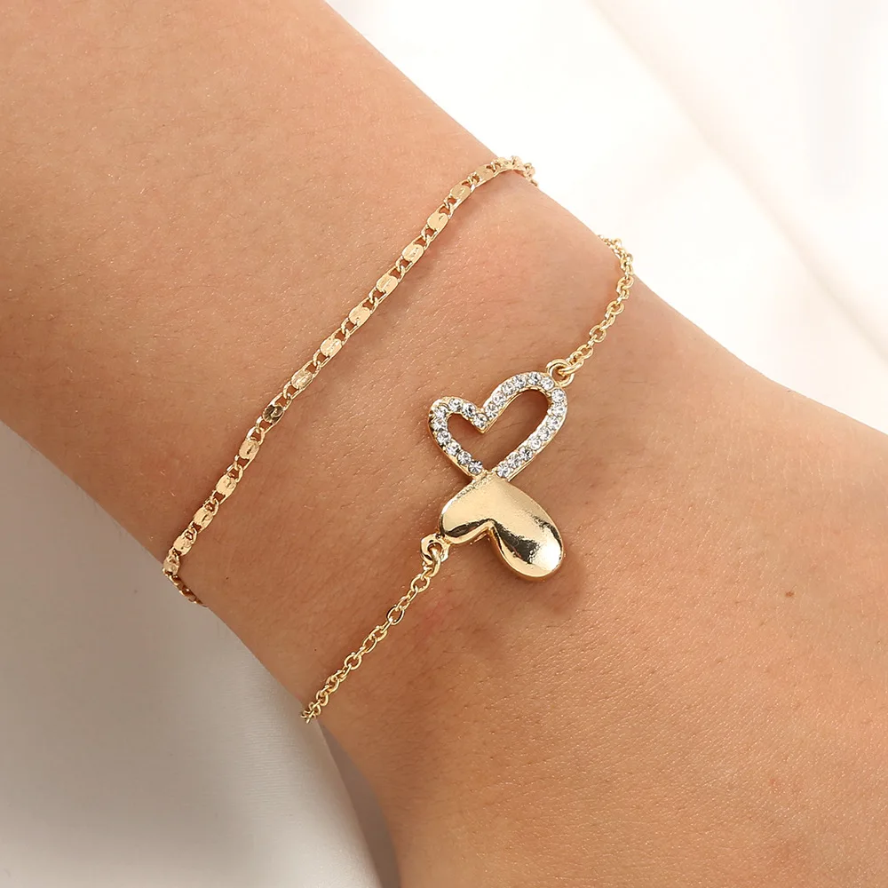 

2 pieces Set detachable multilayer bracelet fashion accessories butterfly bracelet