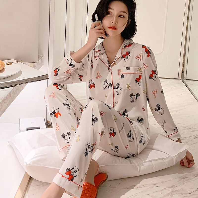 

wholesale india cotton new women 's cartoon mickey 2 piece shrot set pajama girl sleepwear pyjamas, Photo colors