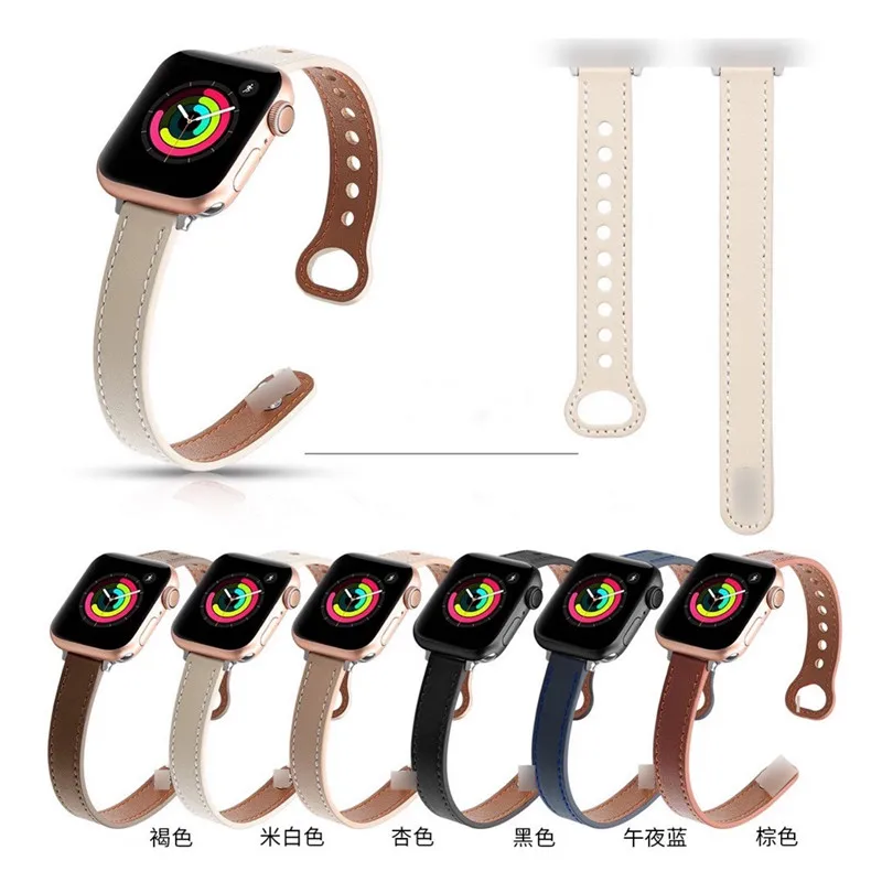 

vintage bracelet 100% cow leather band for apple watch 44mm 40mm 42mm 38mm 6 se 5 4 3 for apple watch strap i watch wristband