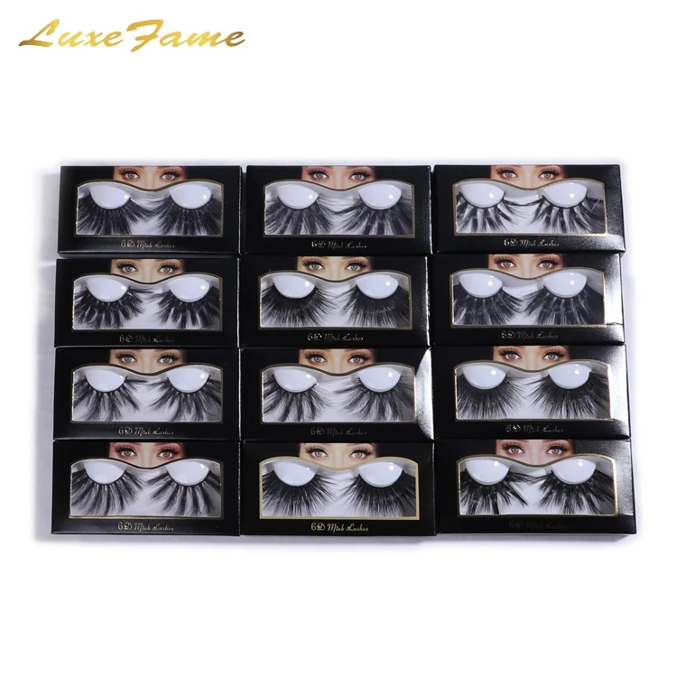 

Luxefame 25mm 3D 5D 6D Faux Mink Lashes,Luxury Makeup Dramatic Lashes,Wholesale Faux Mink Eyelash Vendors, Natural black