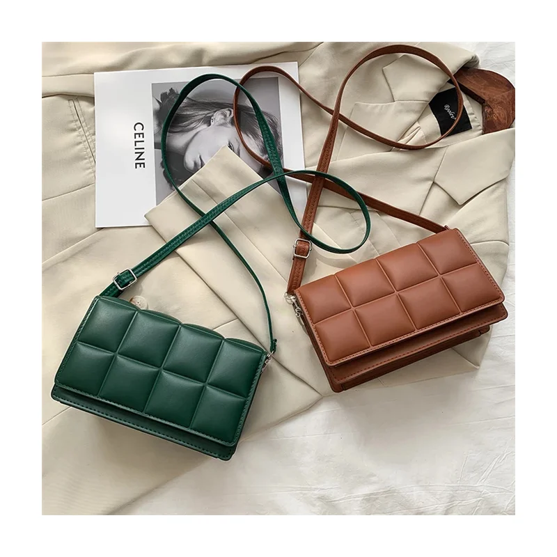 

Solid Color Fashion Shoulder Handbags Female Travel Cross Body Bag Weave Small PU Leather Crossbody Bags For Women