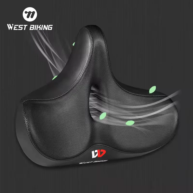 WEST BIKING New Hot Selling Bike Cycling Saddle Thicken Widen MTB Saddles Bike Soft Comfortable Cycling Seat Bicycle Saddle