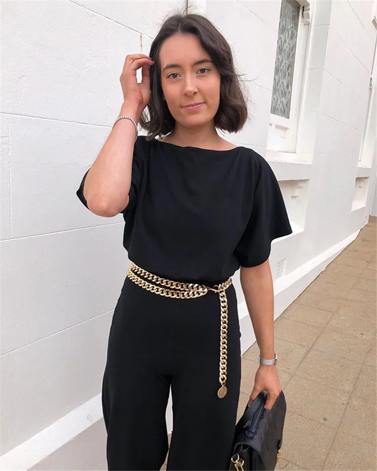 

Metal Thick Chain Belt Adjustable Horsewhip Chain Waist Jewelry Women'S Accessory Waist Chain, As picture