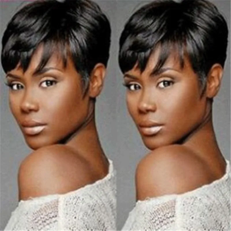 

classic Hot Explosive African Fashion Wigs women short black straight wigs