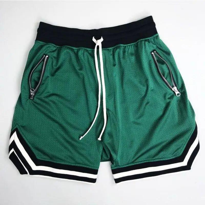 

Wholesale Pockets Zipper Polyester Blank Casual Basic Workout Sports Running Gym Fitness Men's Custom Mesh Basketball Shorts