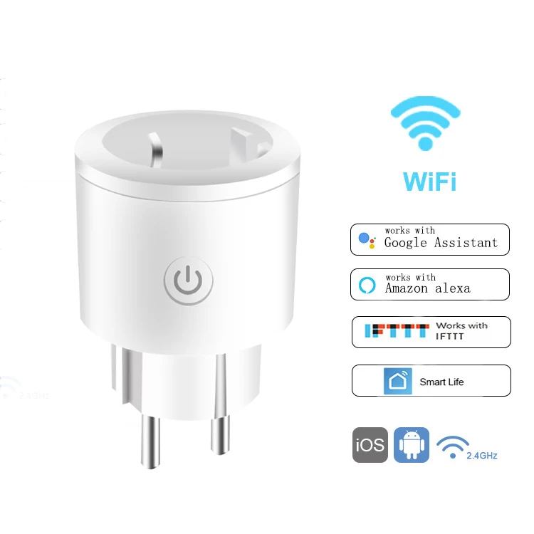 EU Standard Mini Electric Smart Socket 10A 16A Tuya Wifi Smart Home Remote Control Timer Sockets Power Energy Meter Plug