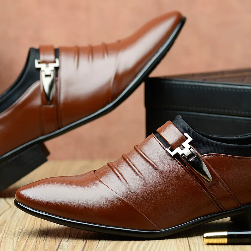 

Wholesale Large Size Non-slip Men's Formal Dress Shoes Leather