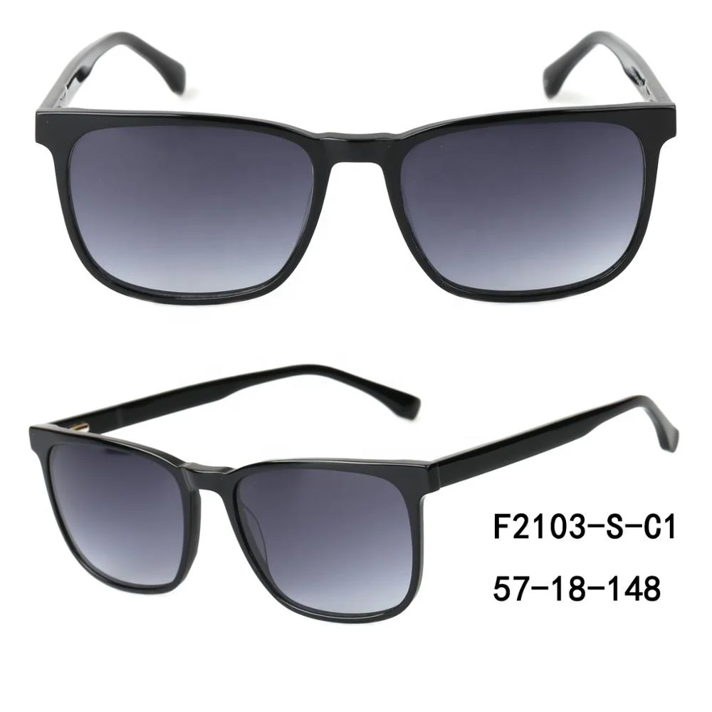 

High quality fashion rectangle acetate uv400 polarized shades sunglasses