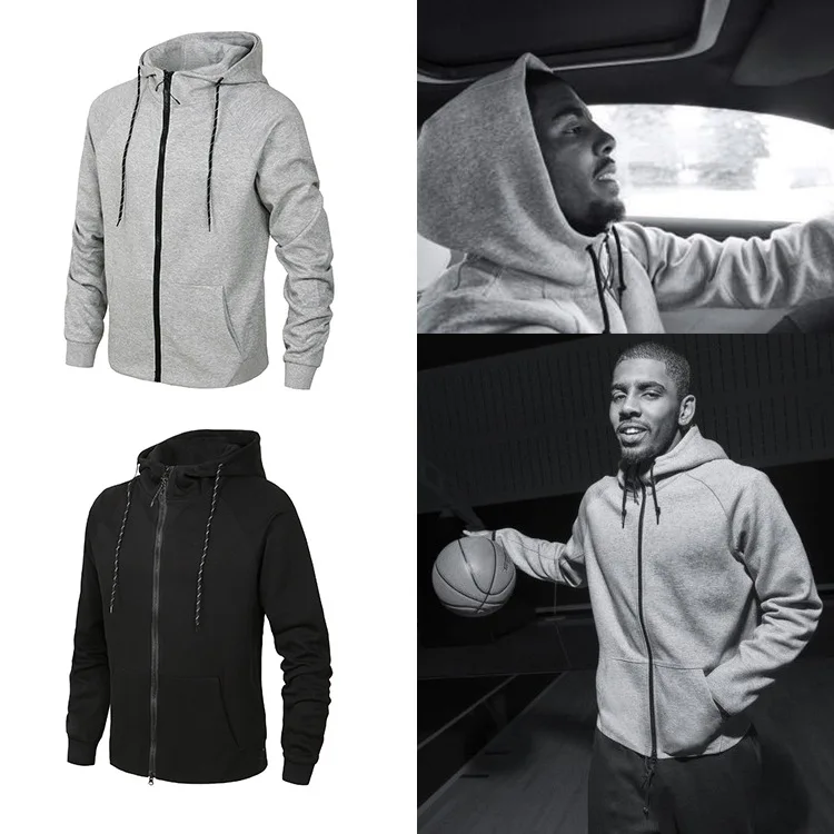 

Wholesale Customized Pullover Hooded Zipper Sports Solid Color Cardigan Jacket Men's Thin Zipper Sweater Hooded Jacket, Customized color