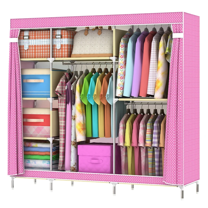 diy 现代设计卧室家具 cavan 面料衣柜可折叠布料存储容易安装 1605t