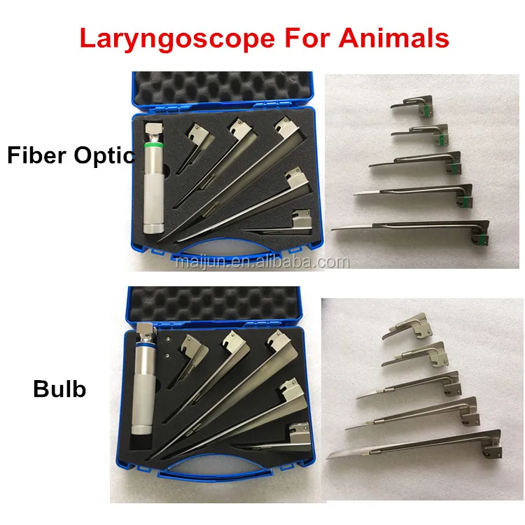 Laryngoscope Set Fiber Optic Illumination Intubation For Infant Child