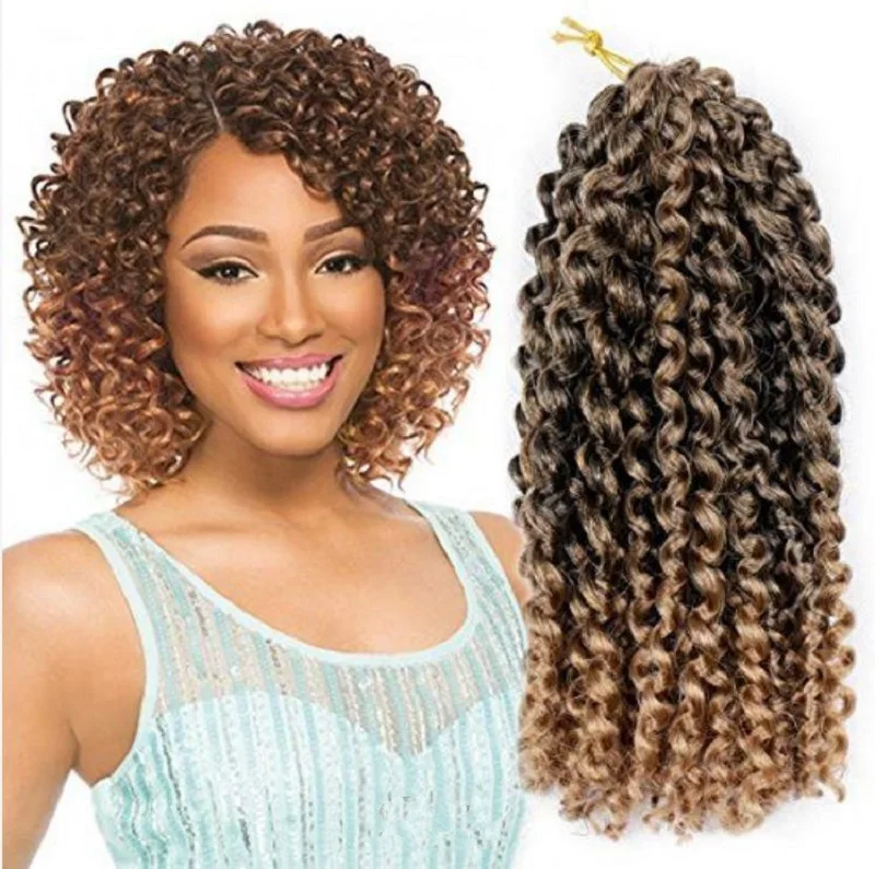 

LW-69QT wholesale 8inch Marlybob Crochet Hair Synthetic Crochet Braiding curly Crochet Kinky Curl Hair, Color list attached