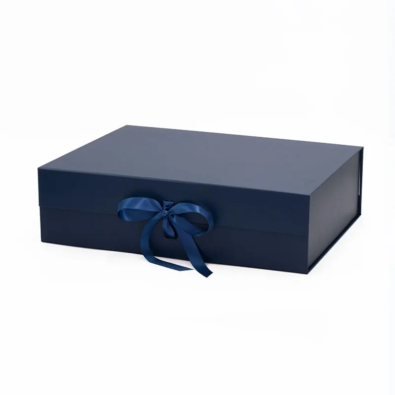 

44*32cm luxury cardboard packaging coat packing ribbon gift box for garment