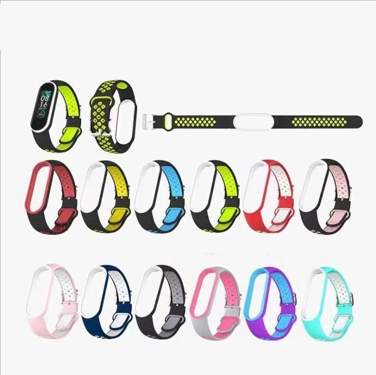 

Mi Band 6 Straps Silicone TPU Replacement Wristband Bracelet Watchband M3 M4 M5 M6 Smart Bracelet Straps for xiaomi, 12 colors