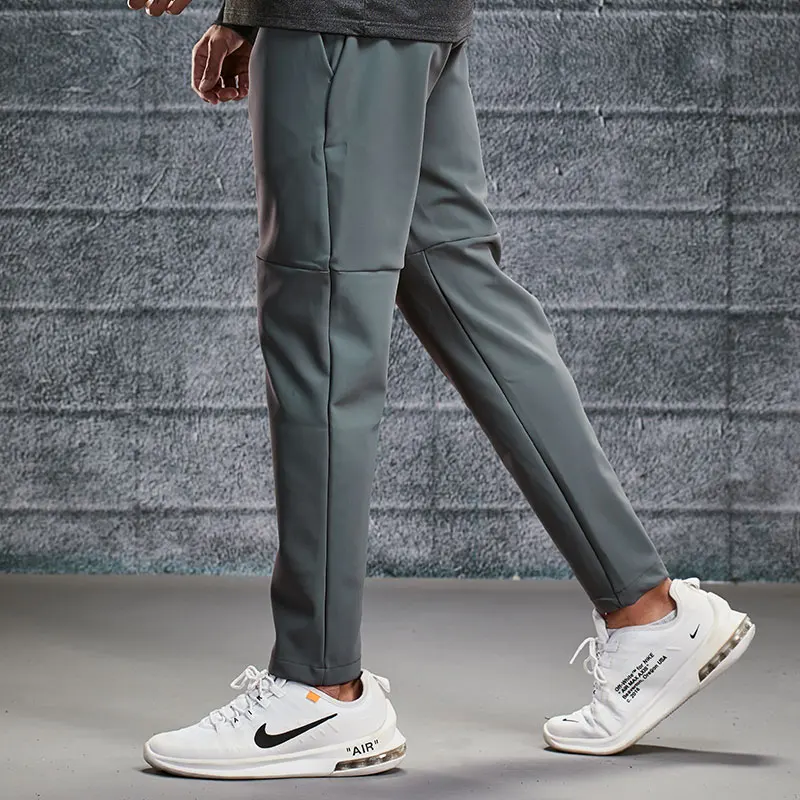 

Winter pants elastic fleece lining trousers solid color custom logo thick pants