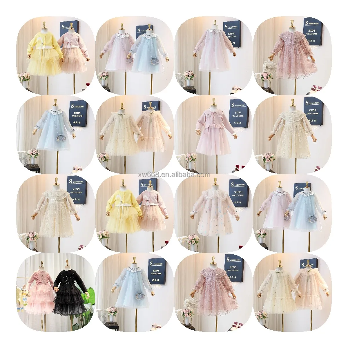 

Children's temperament embroidered girl party dress for children multicolor aristocratic flower girl dress for ages 2-10 hot sel