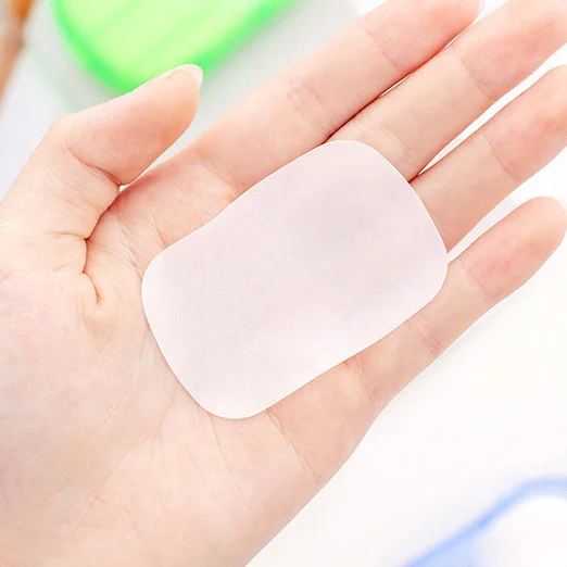 

Travel 20Pcs Portable Disposable Mini soap packaging paper wrap, White