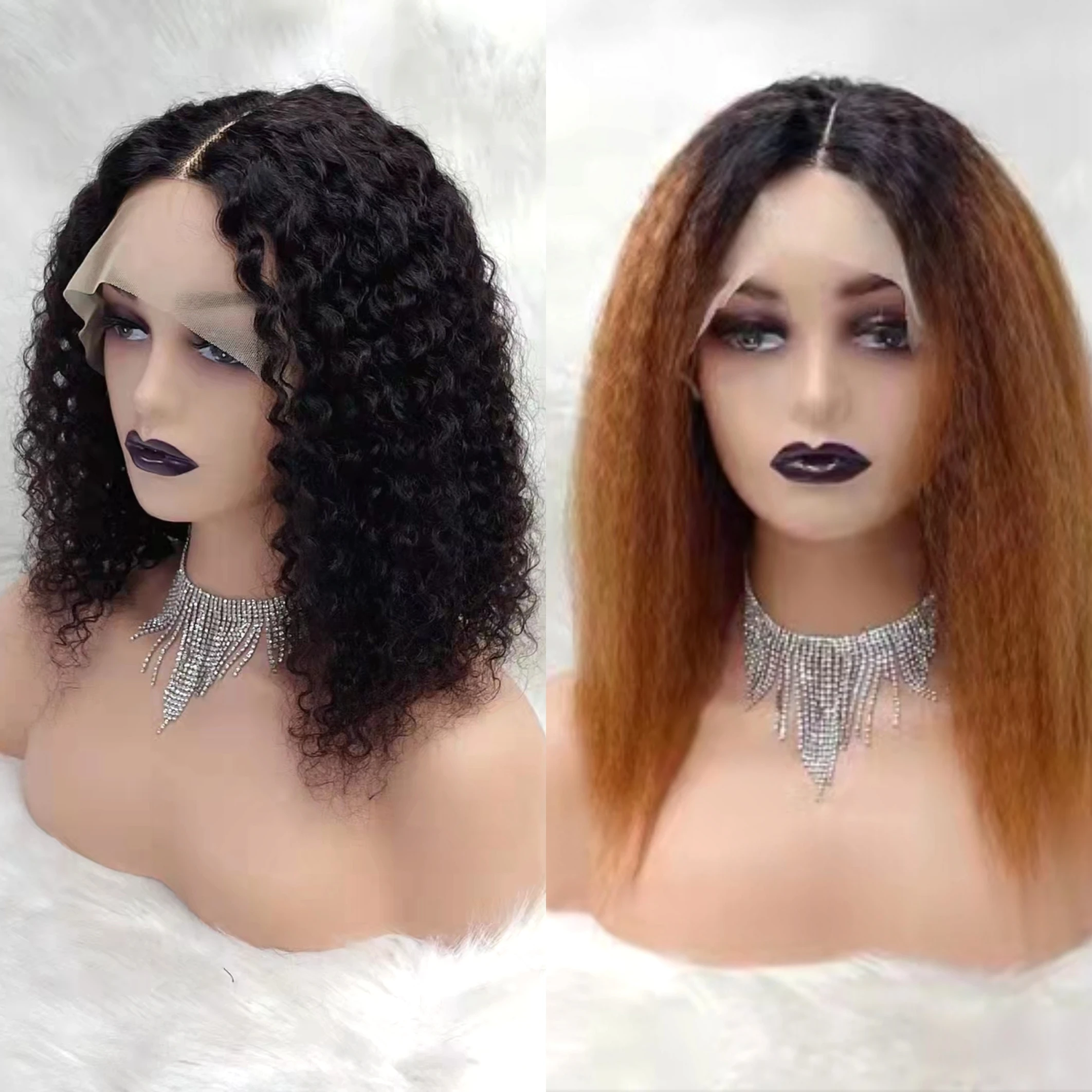 

Letsfly Free Shipping Jerry Curly/Kinky Straight T Part Lace Frontal Bob Wigs Human Hair 12 14 16 Inches Weave Free Shipping, 1b, 1b30