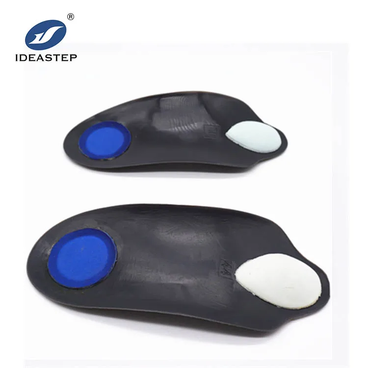 

Ideastep factory price three quarters with cushioned latex met pad PP shell arch support shoe insole insert, Black