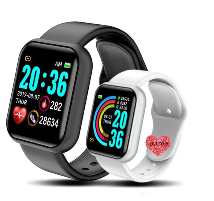 

Free Shipping 1 Sample OK Heart Rhythm Monitoring Health Management D20 Smartwatch Y68 Smart Watches For Kids