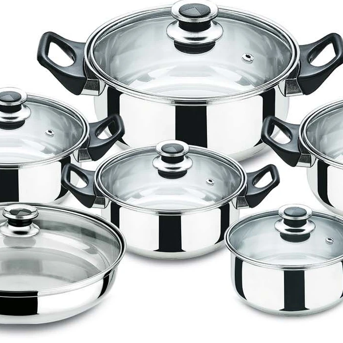 

12 pieces induction granite german cookware stainless steel non stick kitchen set cookware