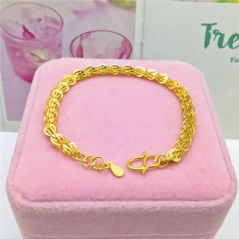 

Dropshipping Women's Bracelet Exquisite Chain Bracelet for Women Wedding Anniversary Jewelry Not Fade Delicate Hand Oranment