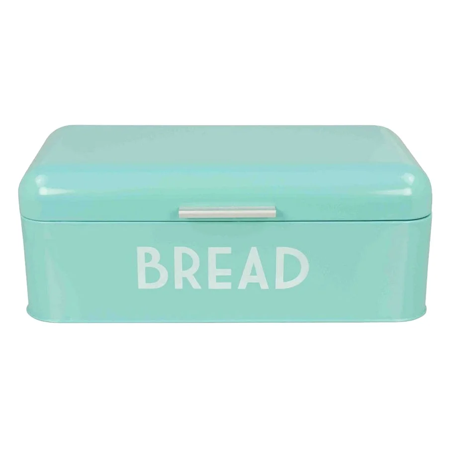 

Blue Durable Kitchen Storage Bin antique tin bread box