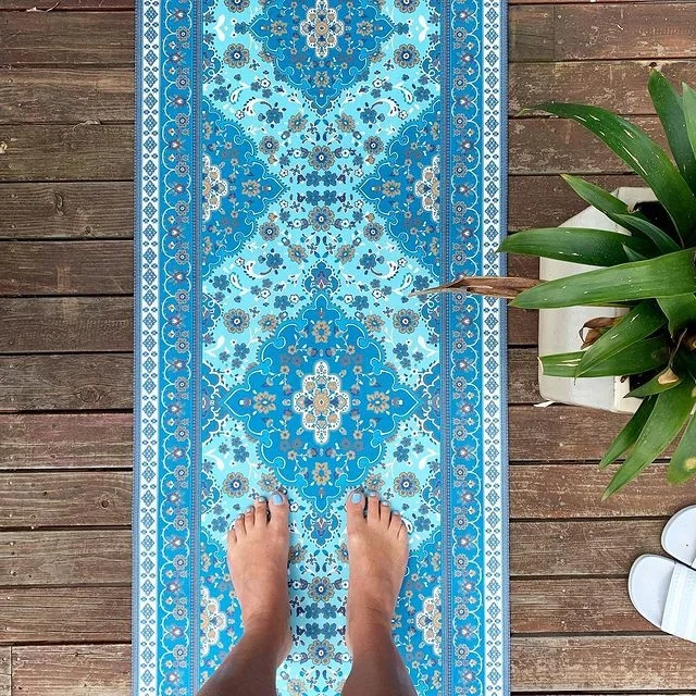 

Customized eco friendly non slip rubber printing suede yoga mat 4mm for sales