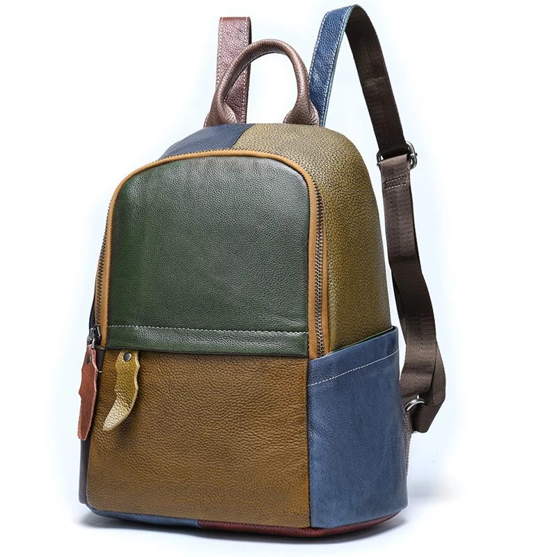 

OEM hot products trending 2019 custom genuine leather female backpack with logo bagpack back packs women's backpack for women