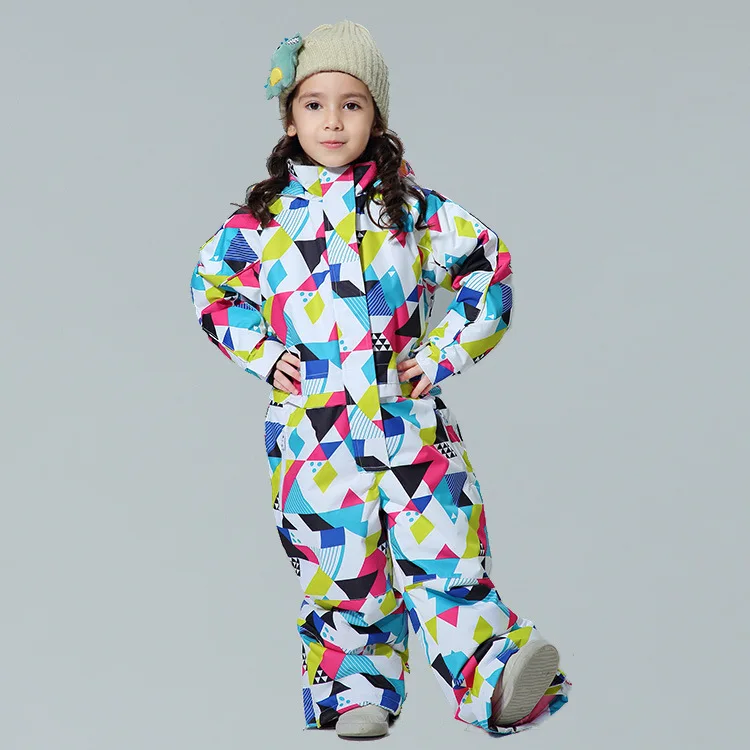 

Windproof Children Girls Boys Winter Waterproof Jumpsuit Snow Ski Suit, Accept custom color