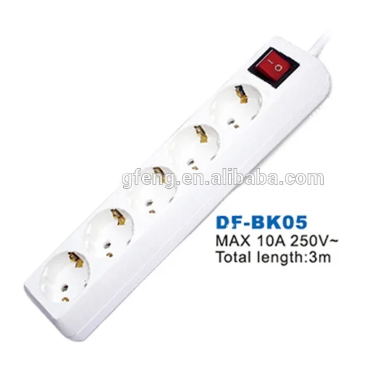 5 Way French Type Master Switch Power Strip Master Slave Electric