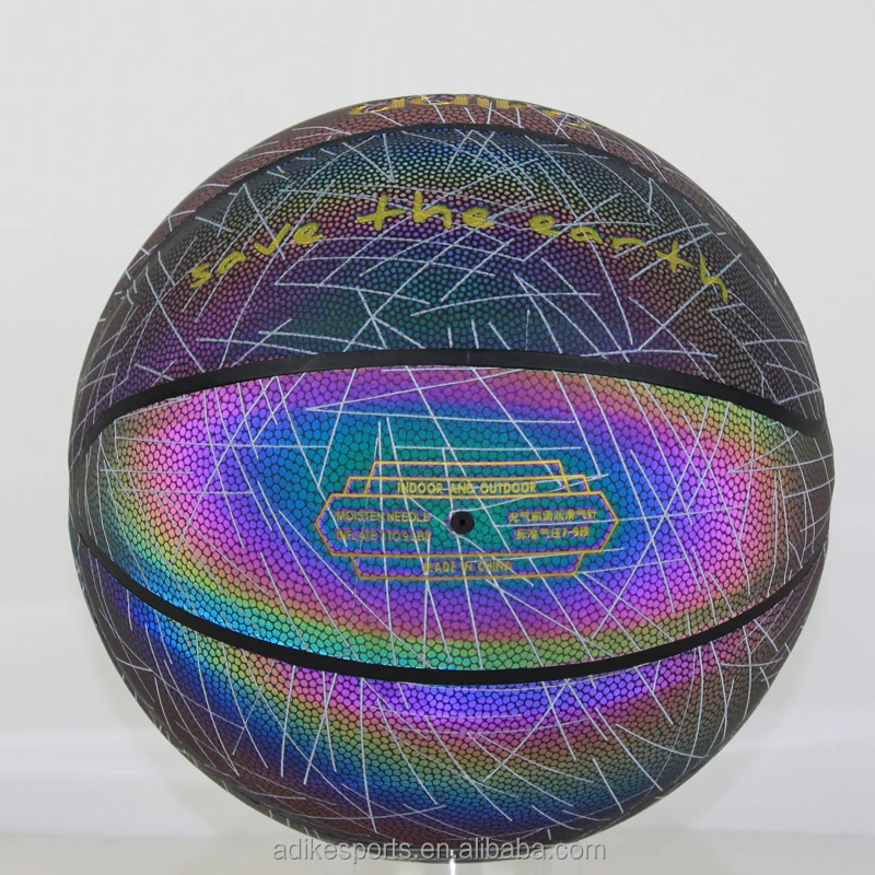 

adike baloncesto bolas de basquete basket glitter glow in the dark ball glowing reftective basketball, Custom personality color