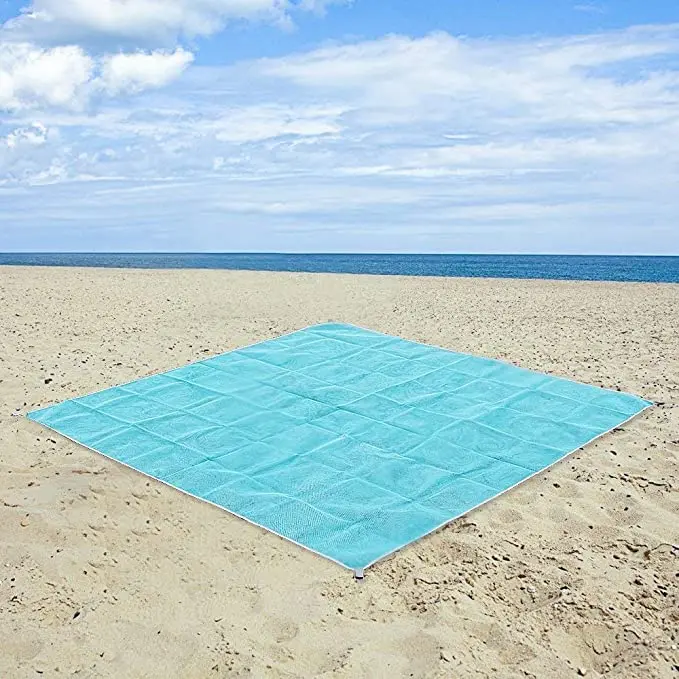 

Best selling outdoor seaside waterproof sand leaking beach mat leisure blanket mat, Blue/green/pink