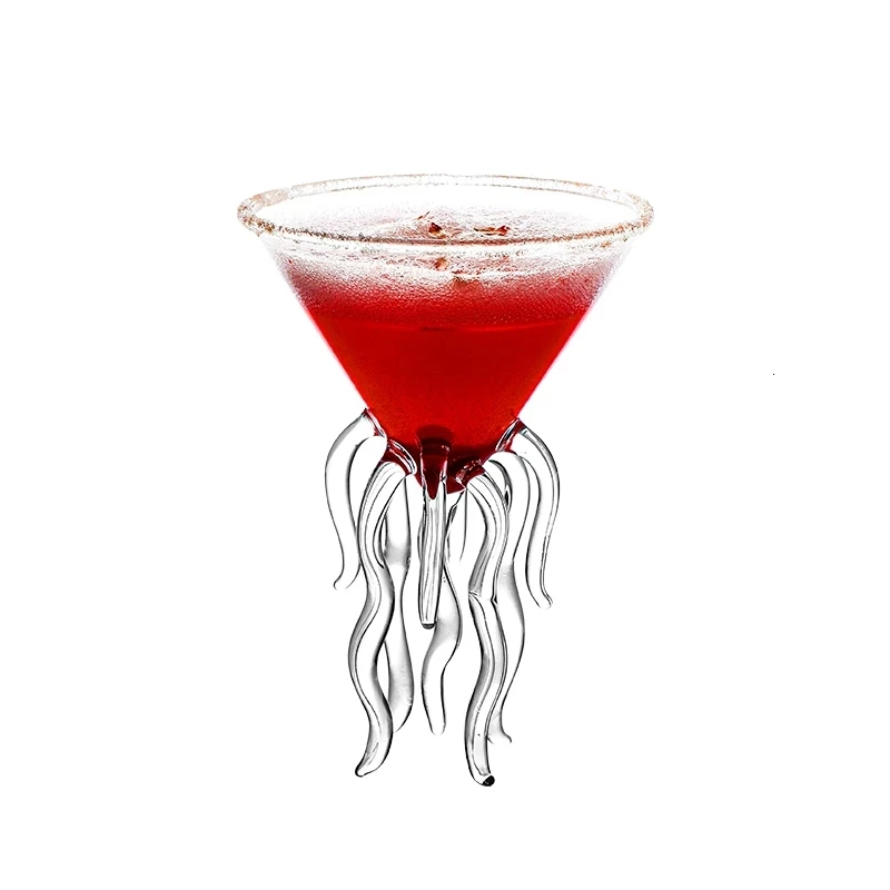 

Creative Aquarium 3D Jellyfish Molecular Cocktail Glass For Bar Nightclub Party Scaleph Octopus Alviero Martini Wine Glasses Cup