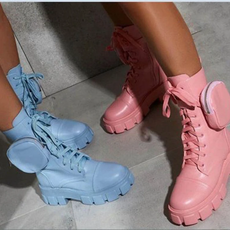 

2021 new hot sale candy color shoes ankle boots fashion motorcycle boot for women