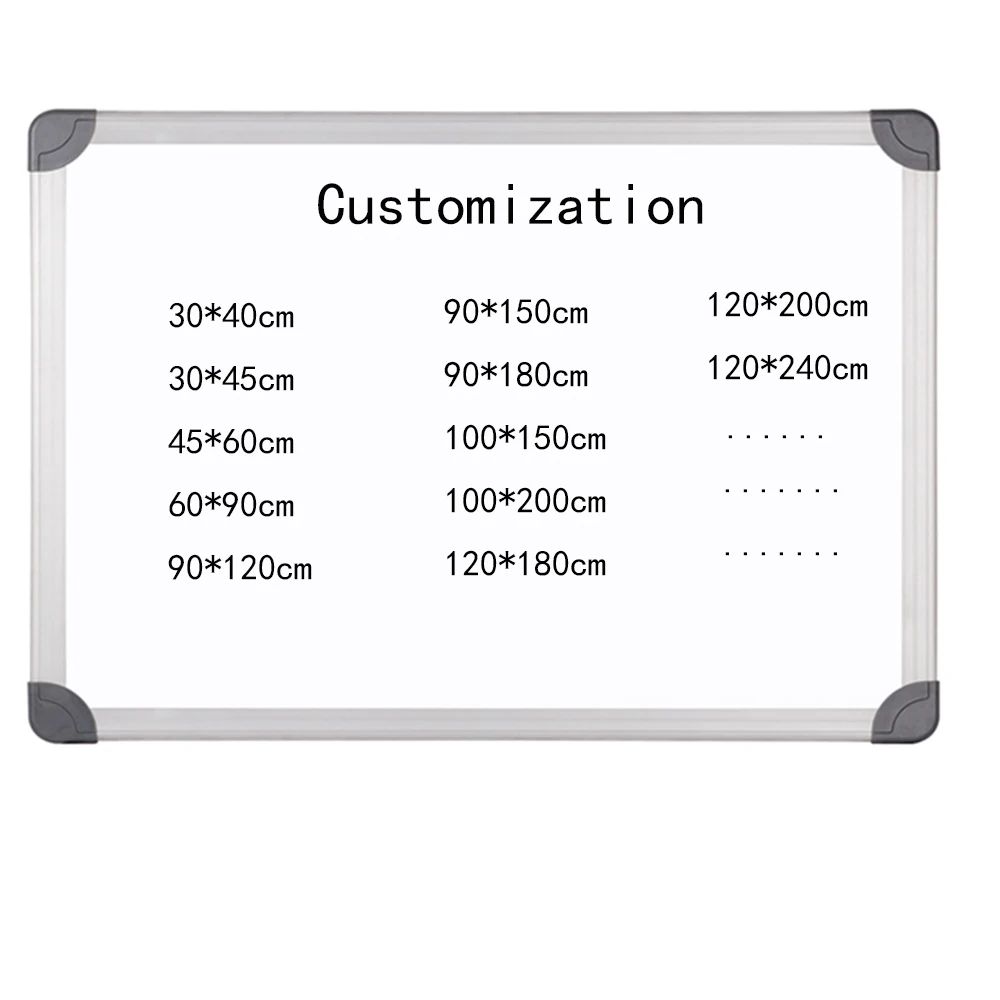 
Customized magnetic aluminum frame dry erase whiteboard for home office kids 