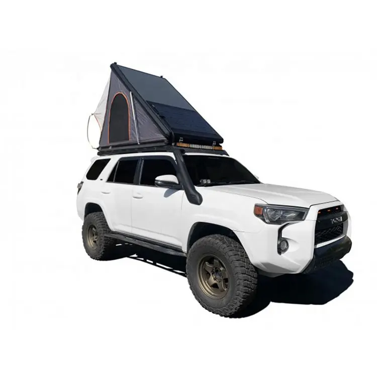 

Hot Sales 1-3 People Tluminum Automatic Triangle Folding Tent Camping Professional Customized outdoor hard shell car roof tent