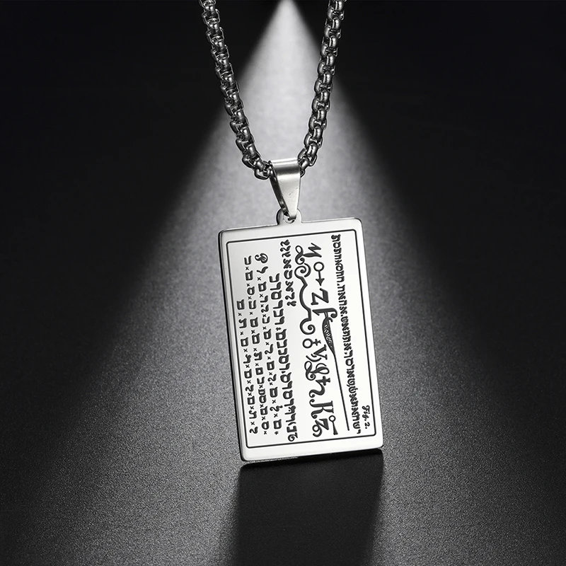 

Talisman of Wealth Attracting Money Necklace The Mystery of The First Seal 6th and 7th Books of Moses Jewelry Stainless Steel, Steel color,can custom color