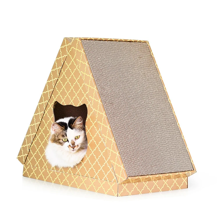 

Corrugated Cardboard Triangle Claws Grinding Pet Toys cat house