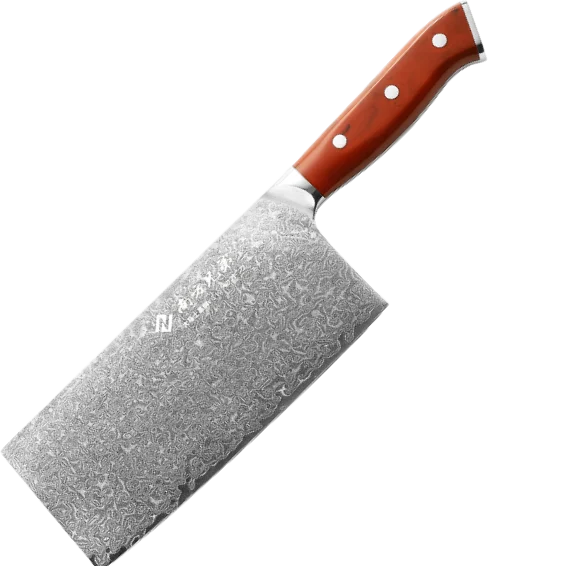 

7 inch D3112B Damascus Cleaver Kitchen Knife with ABS Handle