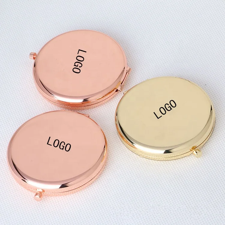 

Fashion Small Mini Rose Gold Metal Sublimation Mirror with private label, Silver, gold, rose gold,
