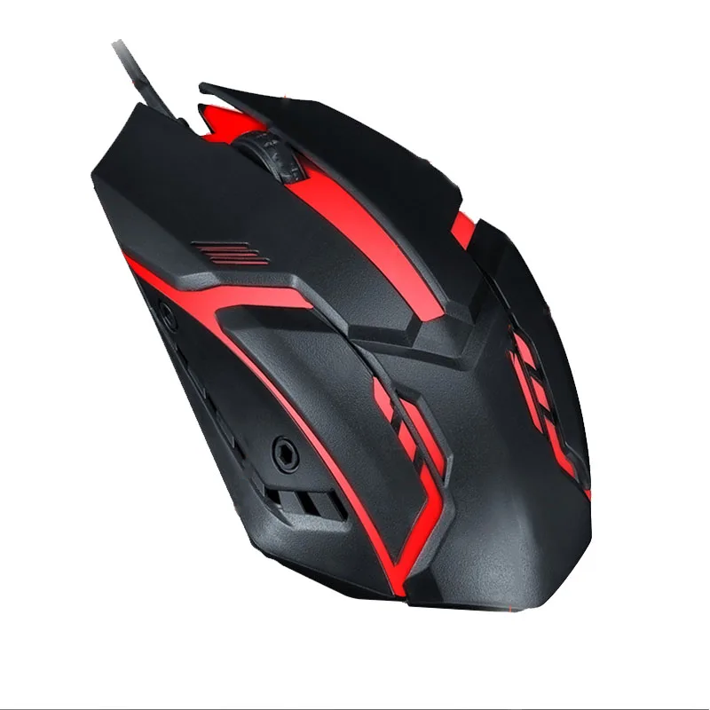 

2021 Hot Sale Ergonomic RGB Wired Portable USB Gaming PC Optical Mouse For Computer Notebook, Black